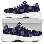 Boho Sun And Moon Pattern Print White Chunky Shoes