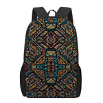 Boho Tribal Aztec Pattern Print 17 Inch Backpack
