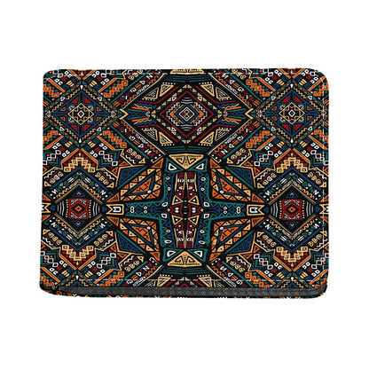 Boho Tribal Aztec Pattern Print Bifold Wallet