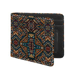 Boho Tribal Aztec Pattern Print Bifold Wallet