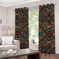 Boho Tribal Aztec Pattern Print Dimout Grommet Curtains