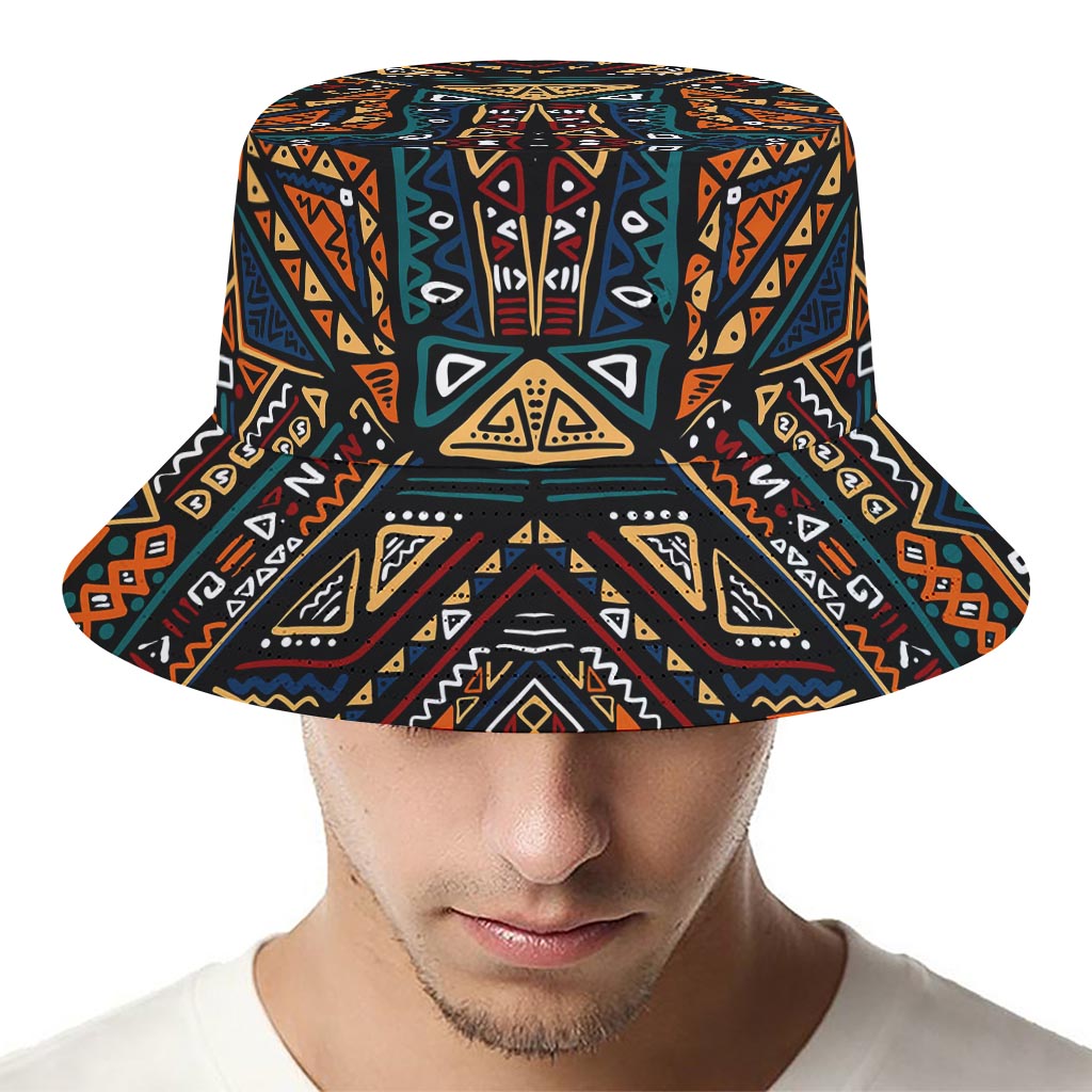 Boho Tribal Aztec Pattern Print Bucket Hat