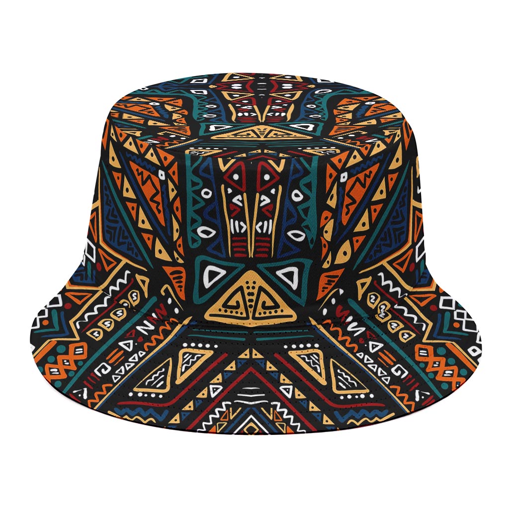 Boho Tribal Aztec Pattern Print Bucket Hat