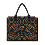 Boho Tribal Aztec Pattern Print Canvas Tote Bag
