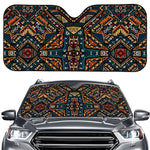 Boho Tribal Aztec Pattern Print Car Windshield Sun Shade