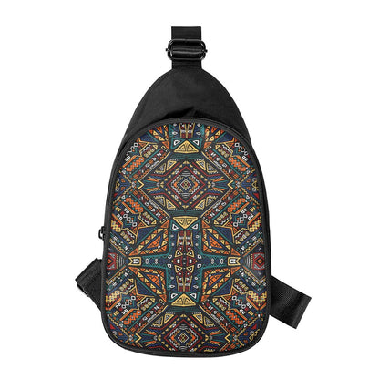 Boho Tribal Aztec Pattern Print Chest Bag
