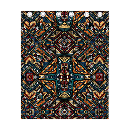Boho Tribal Aztec Pattern Print Curtain