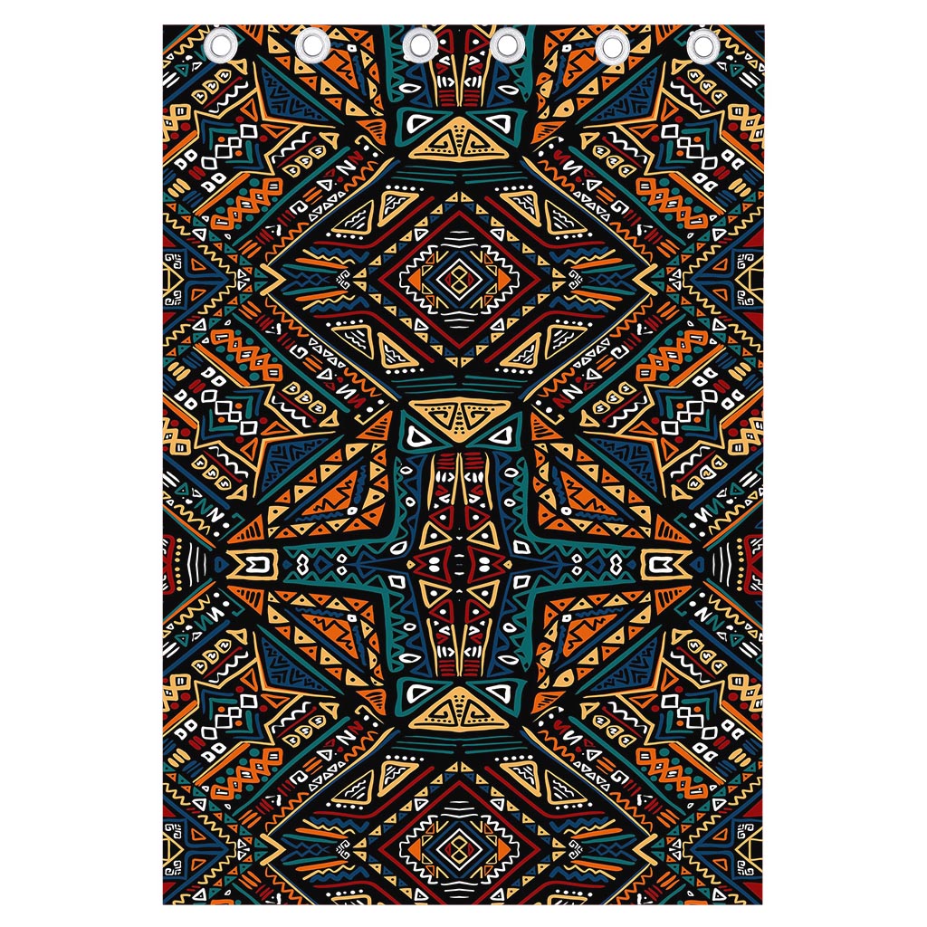 Boho Tribal Aztec Pattern Print Curtain