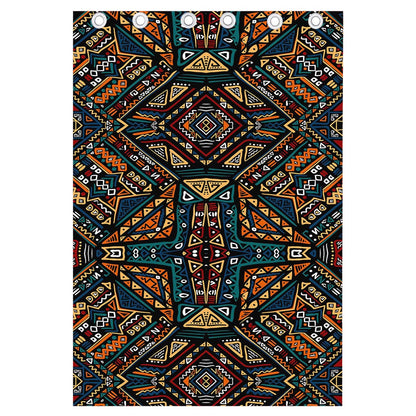 Boho Tribal Aztec Pattern Print Curtain