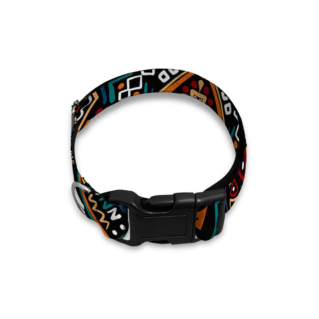 Boho Tribal Aztec Pattern Print Dog Collar