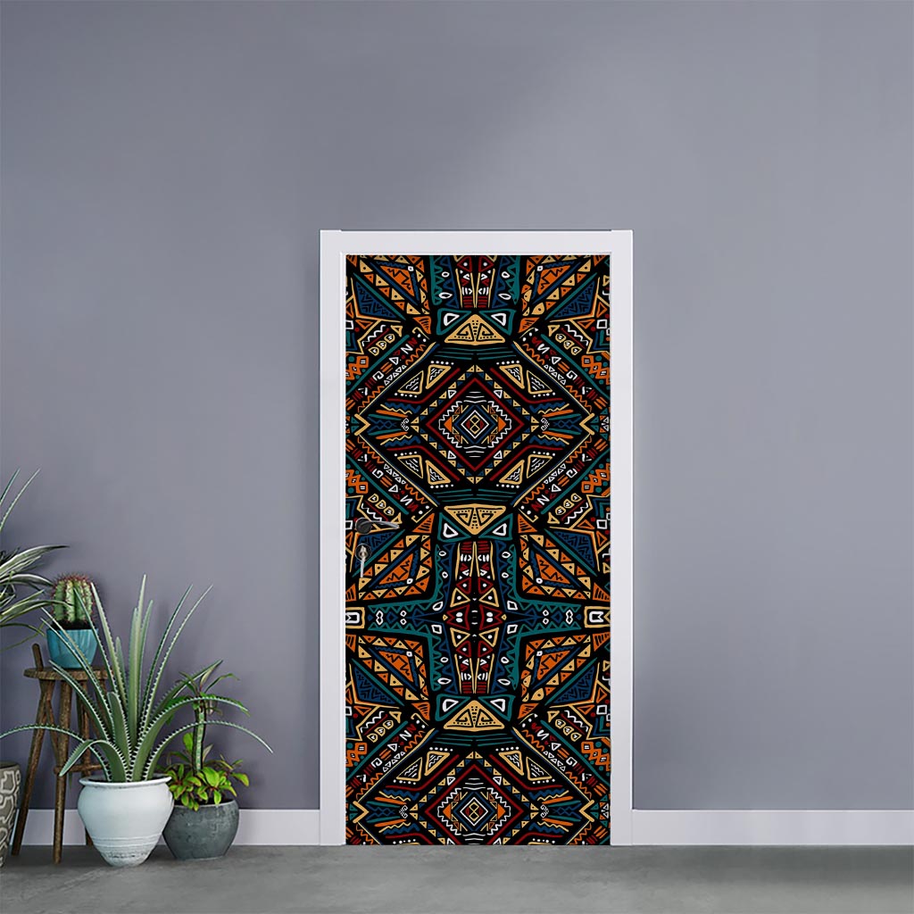 Boho Tribal Aztec Pattern Print Door Sticker