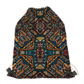 Boho Tribal Aztec Pattern Print Drawstring Bag