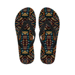 Boho Tribal Aztec Pattern Print Flip Flops