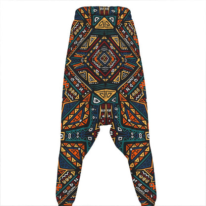 Boho Tribal Aztec Pattern Print Hammer Pants