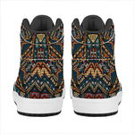 Boho Tribal Aztec Pattern Print High Top Leather Sneakers