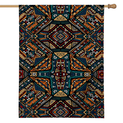 Boho Tribal Aztec Pattern Print House Flag