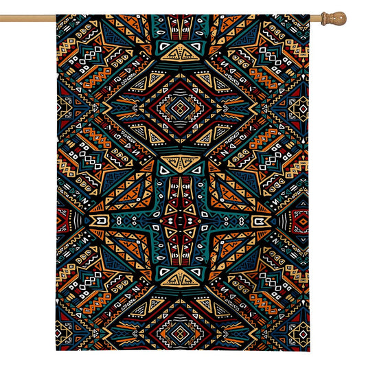 Boho Tribal Aztec Pattern Print House Flag