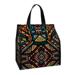 Boho Tribal Aztec Pattern Print Insulated Lunch Tote