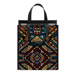 Boho Tribal Aztec Pattern Print Insulated Lunch Tote