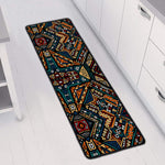 Boho Tribal Aztec Pattern Print Long Kitchen Mat