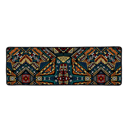 Boho Tribal Aztec Pattern Print Long Kitchen Mat