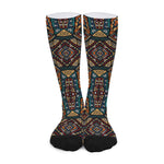 Boho Tribal Aztec Pattern Print Long Socks
