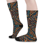 Boho Tribal Aztec Pattern Print Long Socks