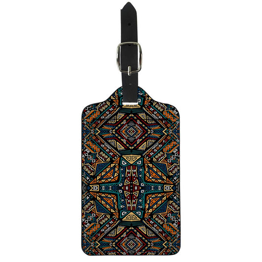 Boho Tribal Aztec Pattern Print Luggage Tag