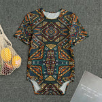 Boho Tribal Aztec Pattern Print Men's Bodysuit