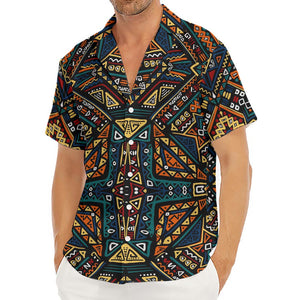 Boho Tribal Aztec Pattern Print Men's Deep V-Neck Shirt