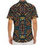 Boho Tribal Aztec Pattern Print Men's Deep V-Neck Shirt