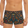 Boho Tribal Aztec Pattern Print Men's Short Boxer Briefs