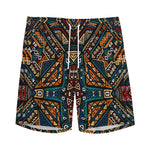 Boho Tribal Aztec Pattern Print Men's Sports Shorts