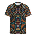 Boho Tribal Aztec Pattern Print Men's Athletic T-Shirt