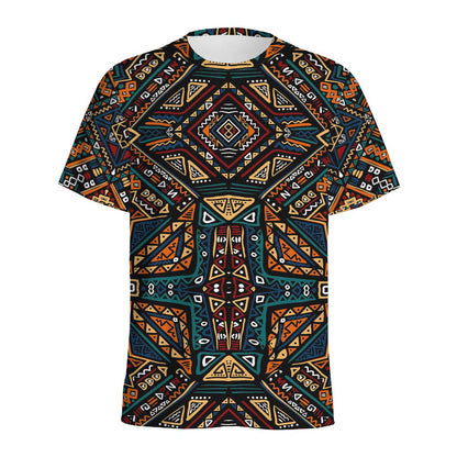 Boho Tribal Aztec Pattern Print Men's Sports T-Shirt