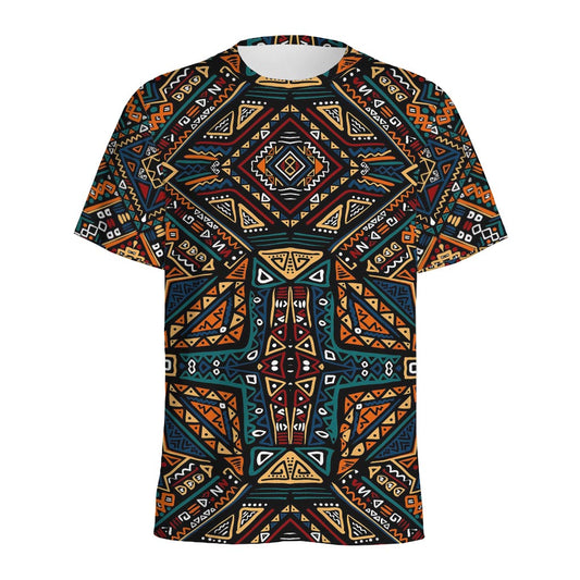 Boho Tribal Aztec Pattern Print Men's Sports T-Shirt