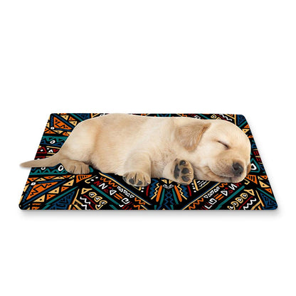 Boho Tribal Aztec Pattern Print Pet Cooling Mat Cover