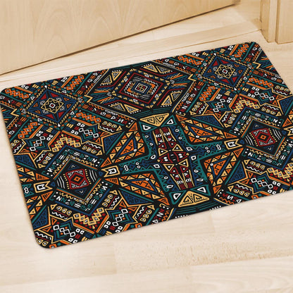 Boho Tribal Aztec Pattern Print Polyester Doormat