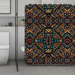 Boho Tribal Aztec Pattern Print Polyester Shower Curtain