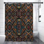 Boho Tribal Aztec Pattern Print Premium Shower Curtain