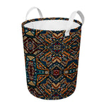 Boho Tribal Aztec Pattern Print Round Laundry Basket