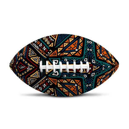 Boho Tribal Aztec Pattern Print Rugby Ball