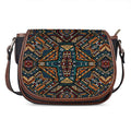 Boho Tribal Aztec Pattern Print Saddle Bag