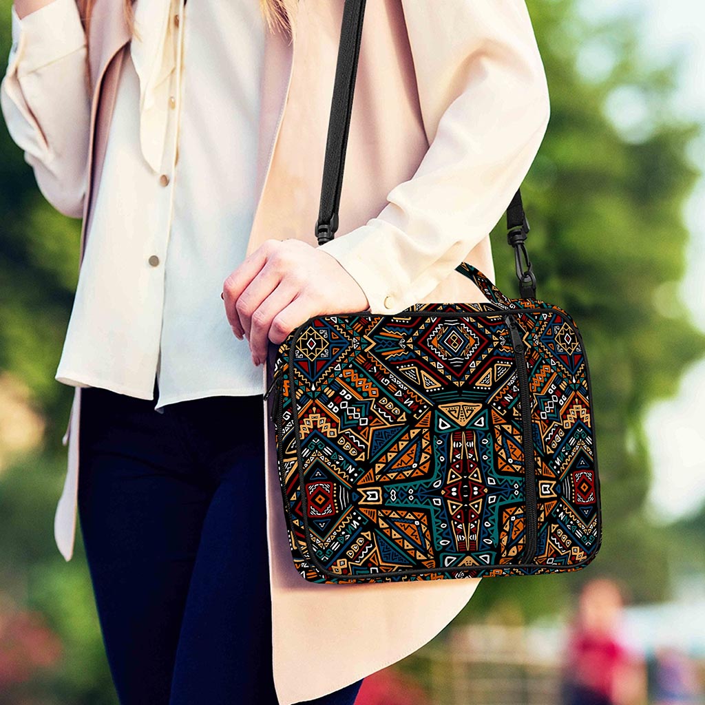Boho Tribal Aztec Pattern Print Shoulder Strap Bible Bag