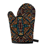 Boho Tribal Aztec Pattern Print Single Oven Mitt