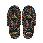 Boho Tribal Aztec Pattern Print Slippers