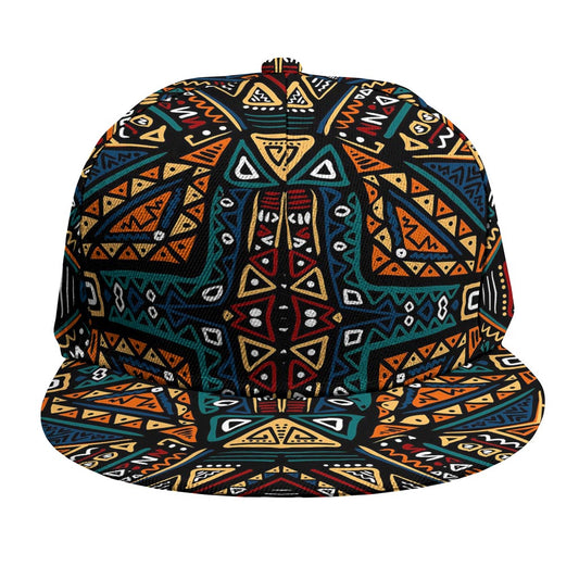Boho Tribal Aztec Pattern Print Snapback Cap