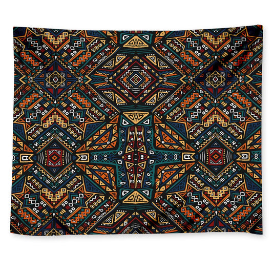 Boho Tribal Aztec Pattern Print Tapestry