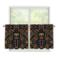 Boho Tribal Aztec Pattern Print Tier Curtains
