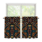 Boho Tribal Aztec Pattern Print Tier Curtains